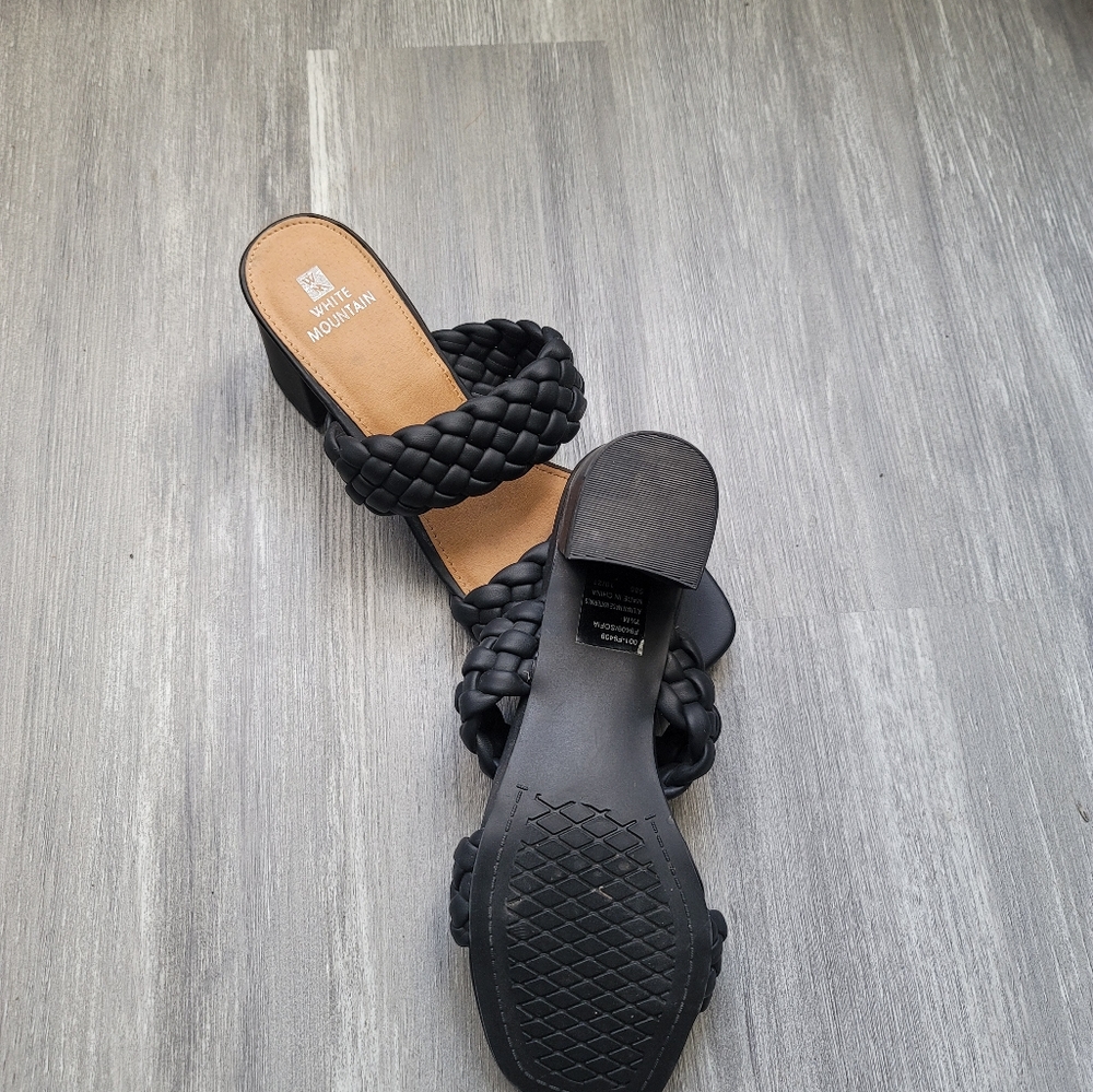 White mountain black heels